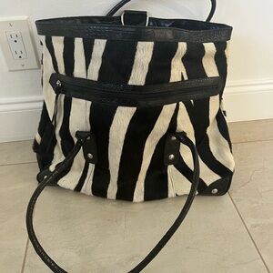 Maurizio Taiuti cowhide and leather extra  large bag, made in Italy.